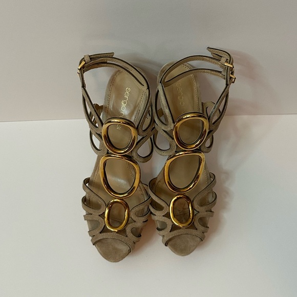 Sergio Rossi Tan Suede Size 37 - Picture 2 of 8